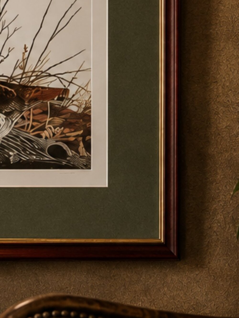 Vintage Ruffled Grouse Wildlife Artwork by WM Zimmerman Western Wall Print - Picture 5 of 10